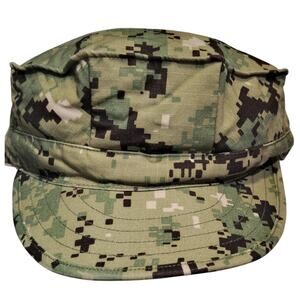 U.S. Navy NWU Type III Woodland Cap Size 7-5/8 Ripstop 50/50 Sekri Industries